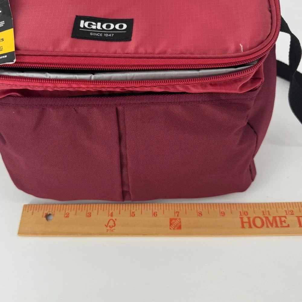 Igloo Collapse & Cool Unisex Cooler Bag 12 Can Red Insulated Shoulder Strap